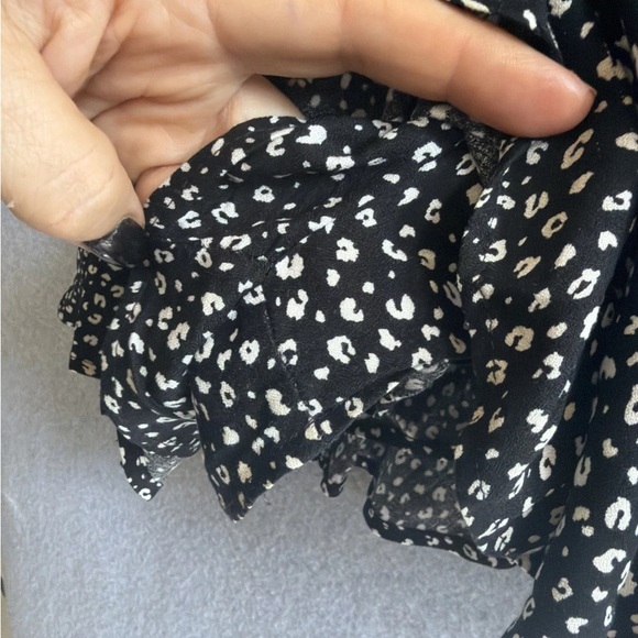 URBAN Romantics Black and White Splash Polka Dot Mini A-Line Flare Skort size XS - Picture 5 of 8